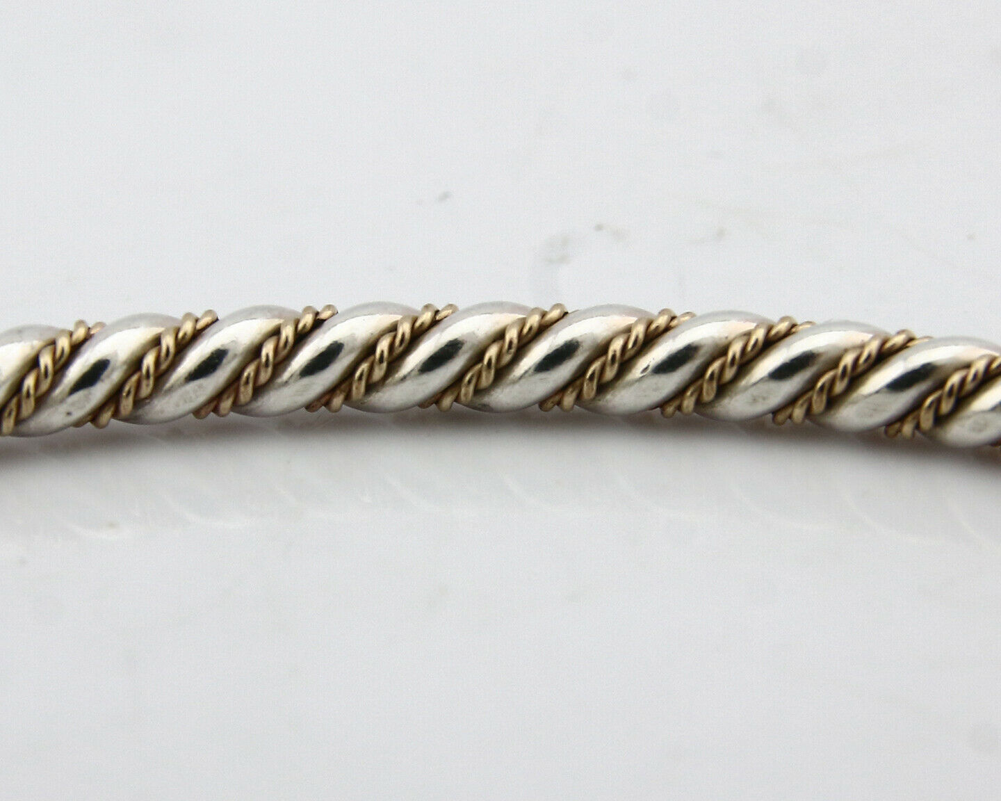 Navajo Bracelet .925 Silver Braided Twisted Artist Tahe C80's 3.0mm Wide
