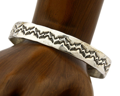 Navajo Bracelet SOLID .925 Silver Handmade Cuff Artist Douglas Etsitty C.80's