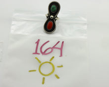 Navajo Ring 925 Silver Turquoise & Bloodstone Native Artist C.1980's