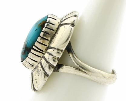 Navajo Ring .925 Silver Arizona Turquoise Signed M Montoya C.80's