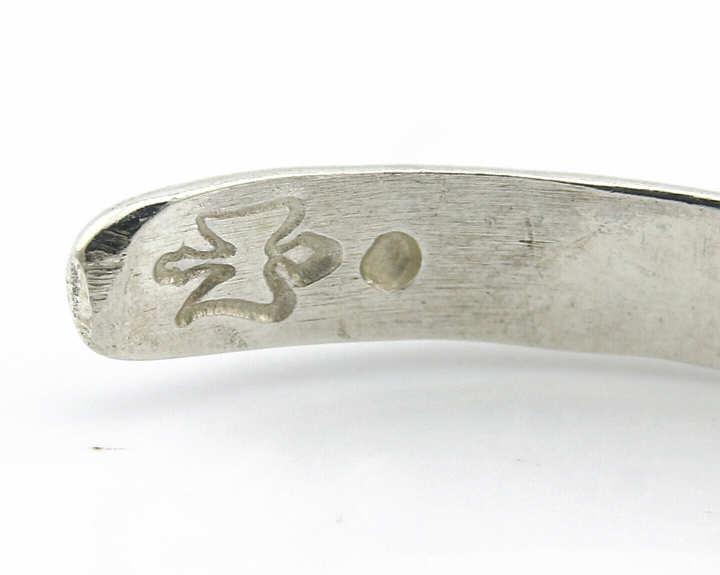 Navajo Bracelet .925 Silver Hand Stamped Arrow Head Artist Montoya C.80's