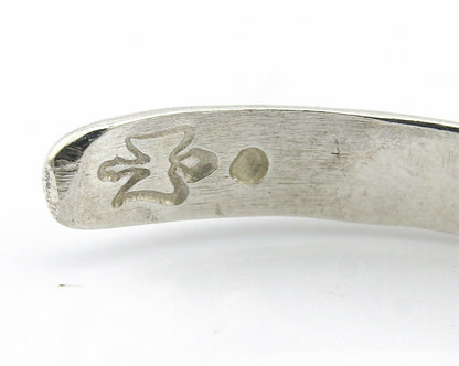 Navajo Bracelet .925 Silver Hand Stamped Arrow Head Artist Montoya C.80's