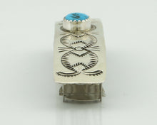 Women's Navajo Hair Clip .925 Silver Sleeping Beauty Turquoise Native Artist C80