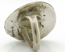 Navajo Ring 925 Silver Royston Turquoise Hand Stamped Native American Artist C80
