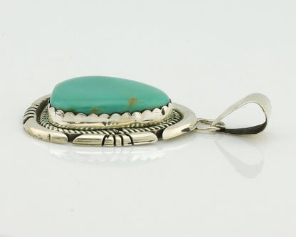 Navajo Necklace .925 Silver Arizona Turquoise Signed Jon McCray C.1980's