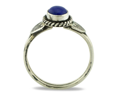 Navajo Ring 925 Silver Natural Royal Blue Lapis Lazuli Native Artist C.80's