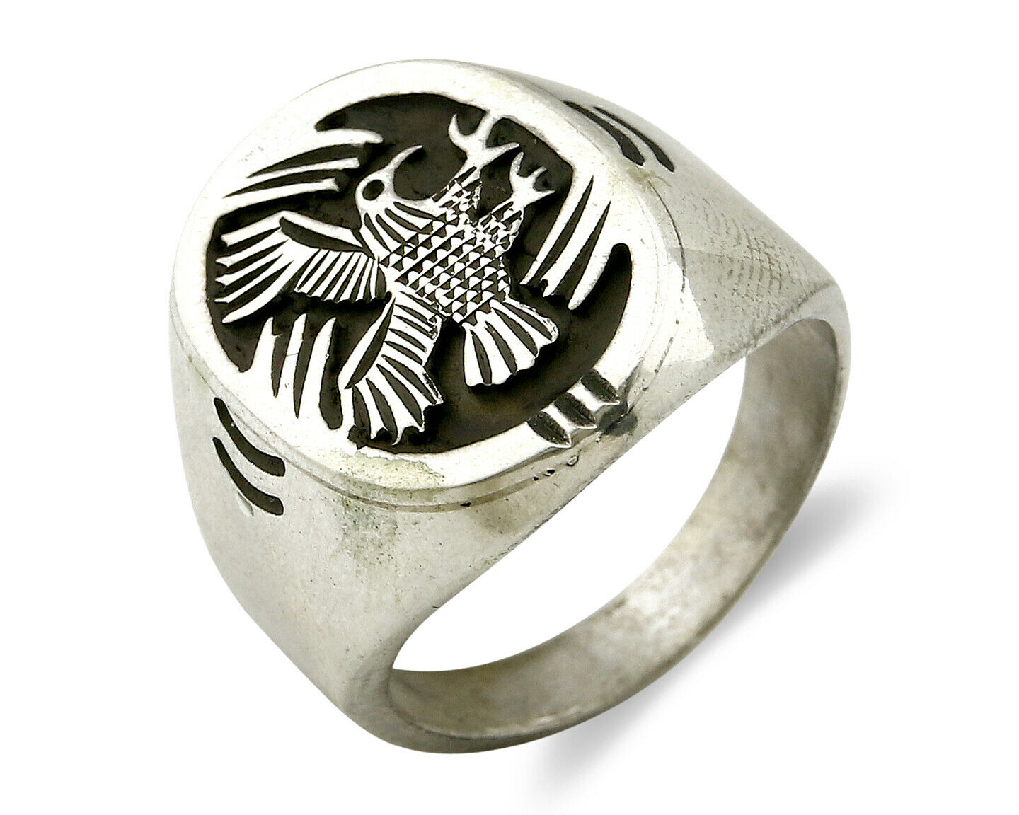 Navajo Eagle Ring .925 Handmade Native American C.80's