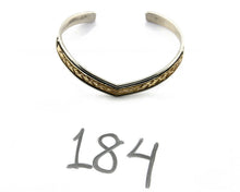 Navajo Bracelet .925 SOLID Silver & 12K Gold Plated Signed Artist RL C.80's