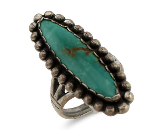 Navajo Handmade Ring 925 Silver Turquoise Native American Artist C.80's