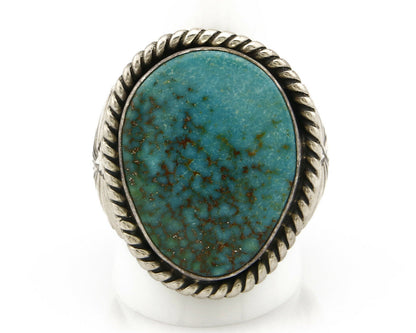 Navajo Kingman Turquoise Ring .925 Silver Artist Signed Doug Zachary C.80's