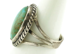 Navajo Ring 925 Silver Turq Mtn Turquoise Native American Artist C.80's