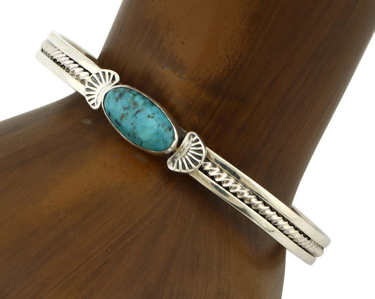 Women's Navajo .925 Silver Nevada Turquoise Artist Inca MFG Circa 1990's