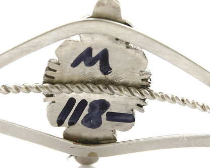 Women's Navajo Bracelet .925 Silver Royston Turquoise Signed Marie B C.80's
