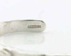 Navajo Bracelet .925 Silver Hand Stamped Arrow Head Artist I Montoya C.80's