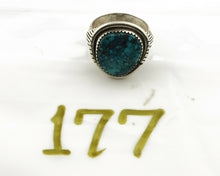 Navajo Ring .925 Silver Black Spiderweb Turquoise Signed D Philip Zachary C.80's