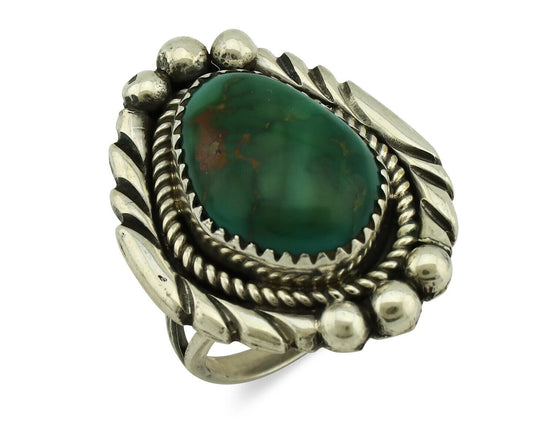 Navajo Ring .925 Silver Royston Turquoise Native Artist Signed C.80's