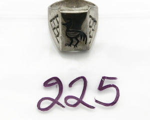 Navajo Road Runner Ring .925 Handmade Native American C.80's