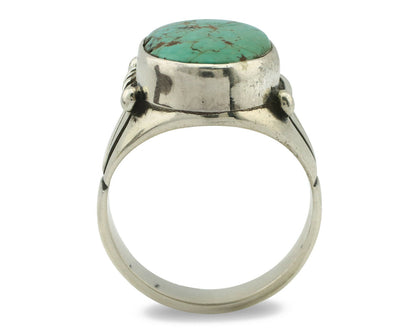 Navajo Ring .925 Silver Green Southwest Turquoise Native Artist C.80's