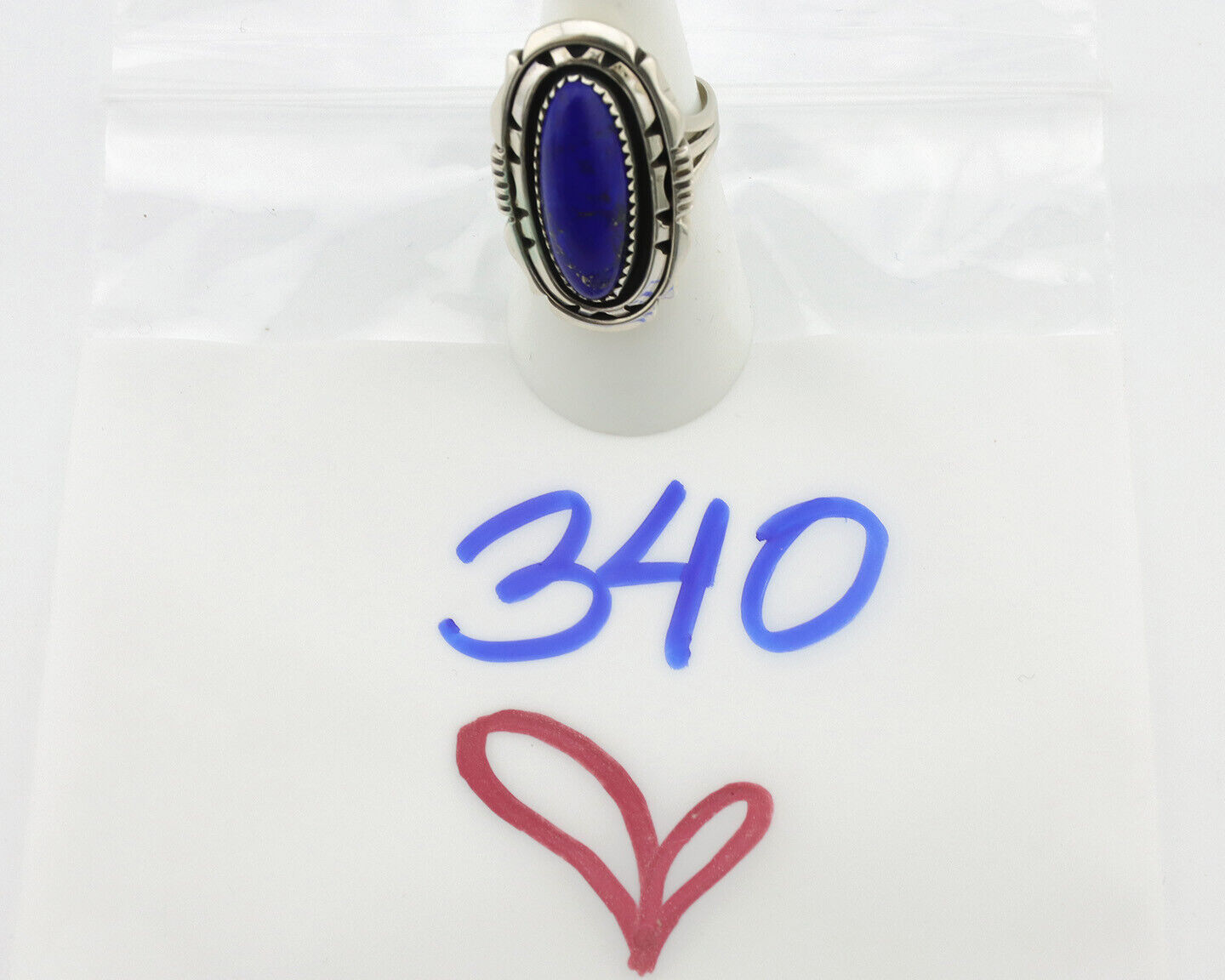 Navajo Ring 925 Silver Natural Lapis Lazuli Artist Signed William Denetdale C80s