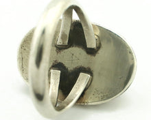 Navajo Ring 925 Silver Blue Spiderweb Turquoise Native American Artist C.80's