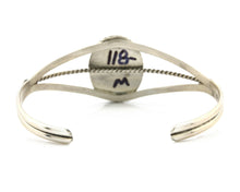 Navajo Bracelet .925 Silver Turquoise Mountain Signed M C.80's