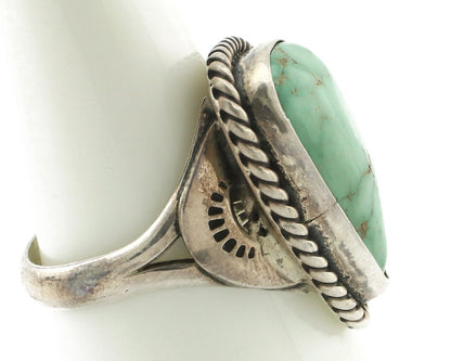 Navajo Ring 925 Silver Damelle Turquoise Native Artist Signed C.80's