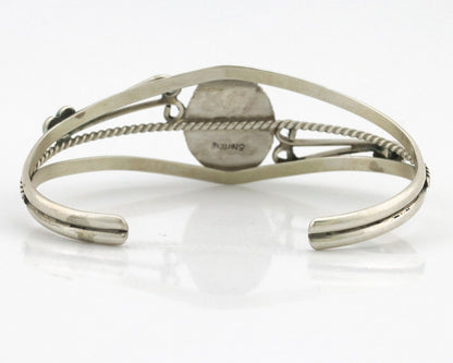 Navajo Bracelet 925 Silver Natural Blue Turquoise Native American Artist C.80's