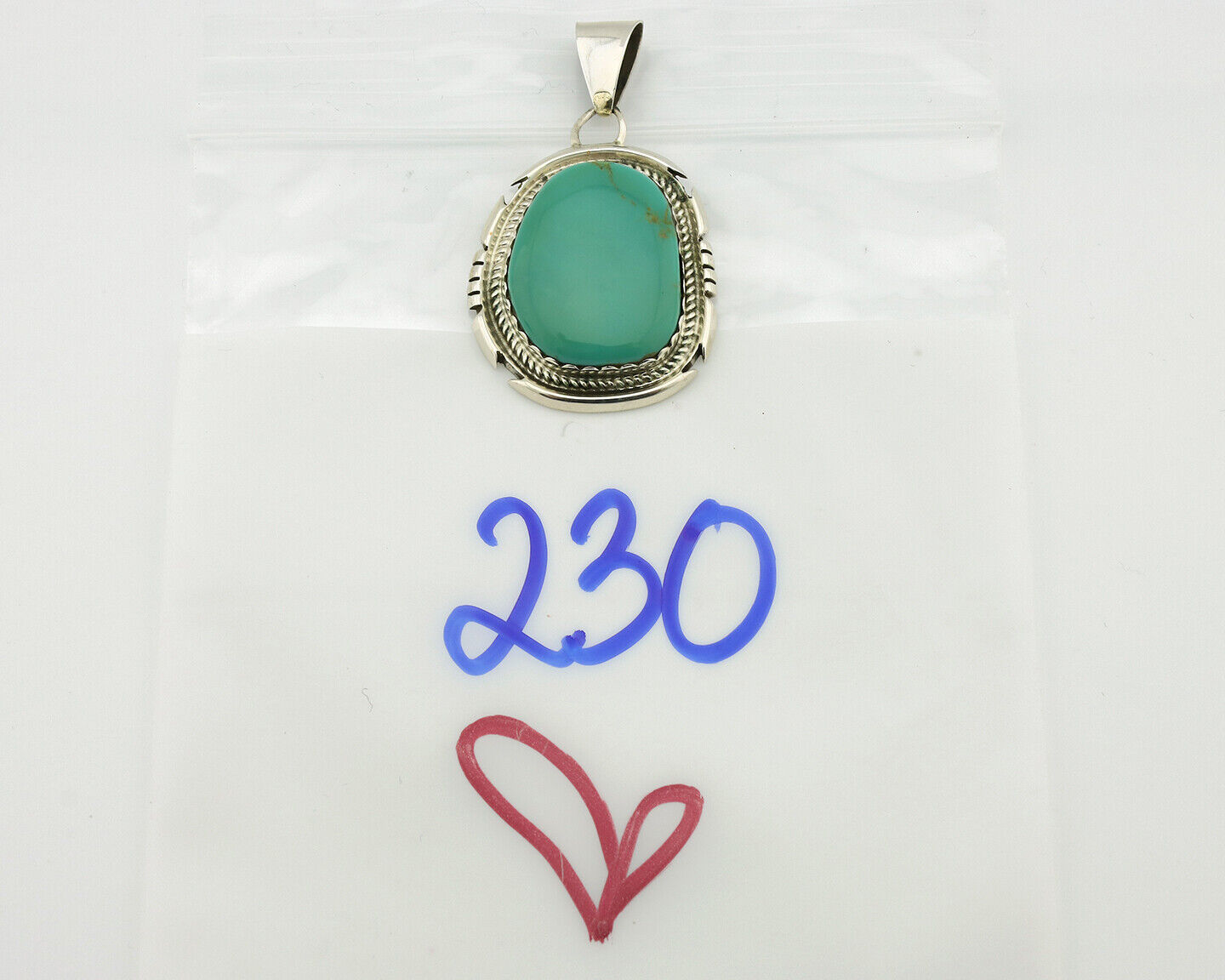 Navajo Necklace .925 Silver Arizona Turquoise Signed Jon McCray C.1980's