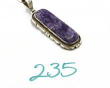 C.1980's Navajo Signed Ted Etsitty Natural Charoite .925 Silver Necklace