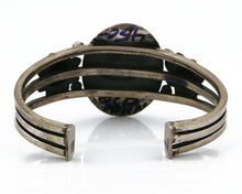 Women's Navajo Cuff .925 Silver Handmade Stamped Turquoise Bracelet C.50's