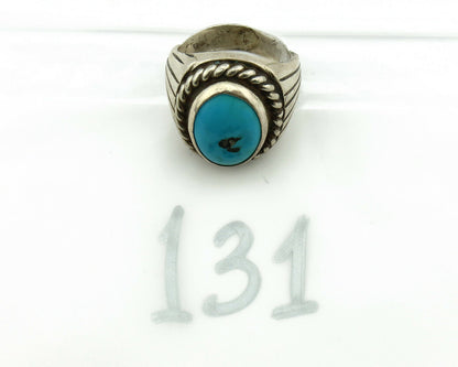 Navajo Ring .925 Silver Blue Southwest Artist Signed C Montoya C.80's