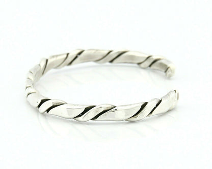 Women's Navajo Bracelet .925 Silver Montoya Brand Hand Wound Cuff