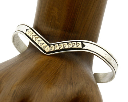 Navajo Bracelet .925 Silver & 14k Solid Gold MM Rogers and TAS Cuff C.80's