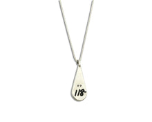 Women's Zuni Necklace .925 Silver Inlaid Gemstones Tear Drop Signed FP