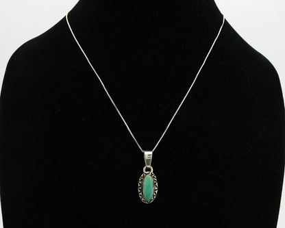 Navajo Necklace .925 Silver Arizona Turquoise Artist Gecko C.1980's