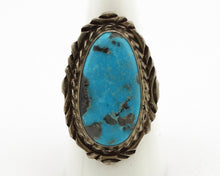 Navajo Ring 925 Silver Blue Turquoise Artist Signed Billy Eagle C.80s