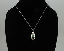 Navajo Pendant .925 Silver Blue Turquoise Native American C.80's