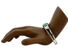 Navajo Bracelet .925 Silver Kingman Turquoise Native Handmade Artist Signed B