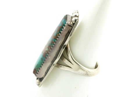 Navajo Ring .925 Silver Natural Aqua Turquoise Signed B C.80's