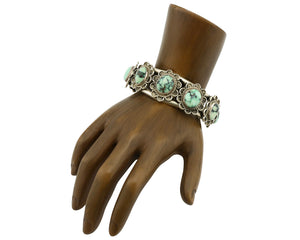 Women's Navajo .925 Silver Damele Turquoise Native American Artist C.80's