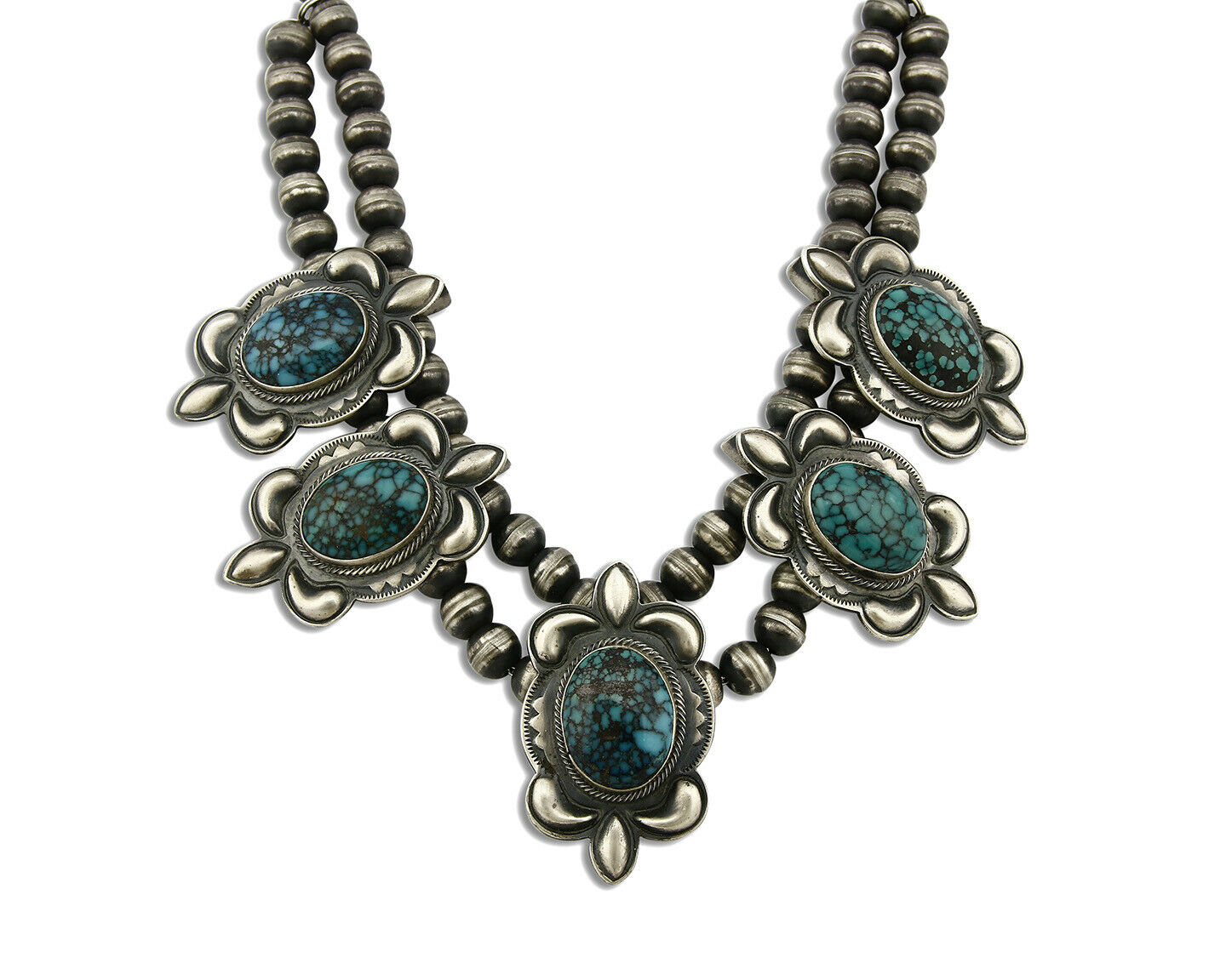 Women's Navajo Squash Necklace Paul Begay Turquoise C.80's