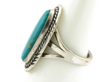 Navajo Ring 925 Silver Turquoise Mountain Artist Signed M Begay C.80's