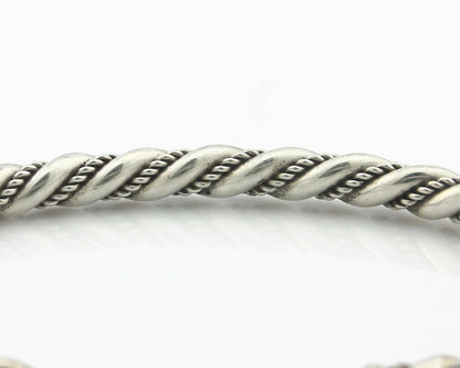 Navajo Bracelet .925 SOLID Silver Handmade Artist Tahe Circa Late 1980's