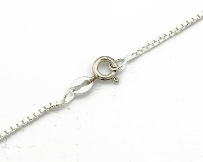Zuni Inlaid Gemstone Pendant .925 Silver Signed LW Handmade Necklace