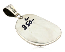 Navajo Pendant .925 Silver Blue Turquoise Signed Artist LTB C.80's