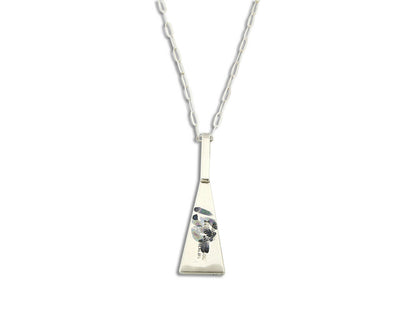 Women's Inlaid Pendant .925 Silver Turquoise & Gemstone Necklace