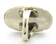 Navajo Ring 925 Silver Natural Malachite Artist Signed William Denetdale C.80's
