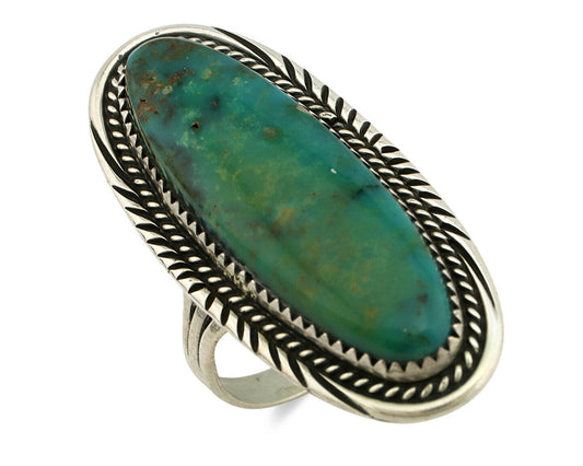 Navajo Ring .925 Silver Turquoise Mountain Artist William Denetdale C.80's