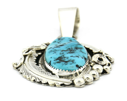 Navajo Pendant .925 Silver Arizona Turquoise Artist C.80's