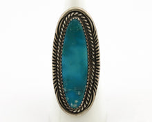 Navajo Ring 925 Silver Natural Blue Turquoise Artist Signed W Denetdale C.80's